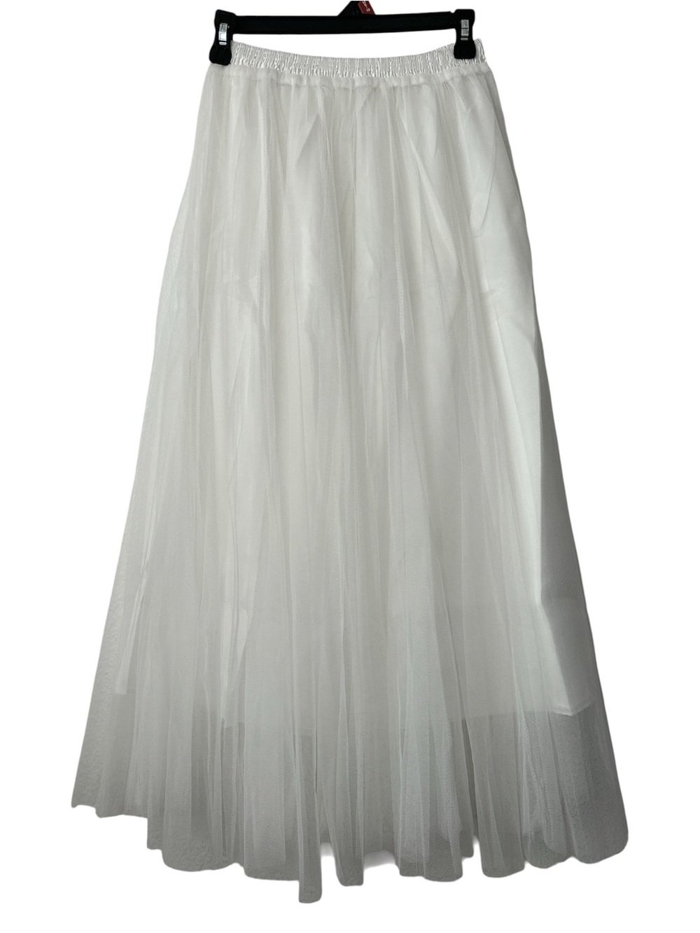 Women’s White Tulle Maxi Skirt Special Occasion Theme Skirt
